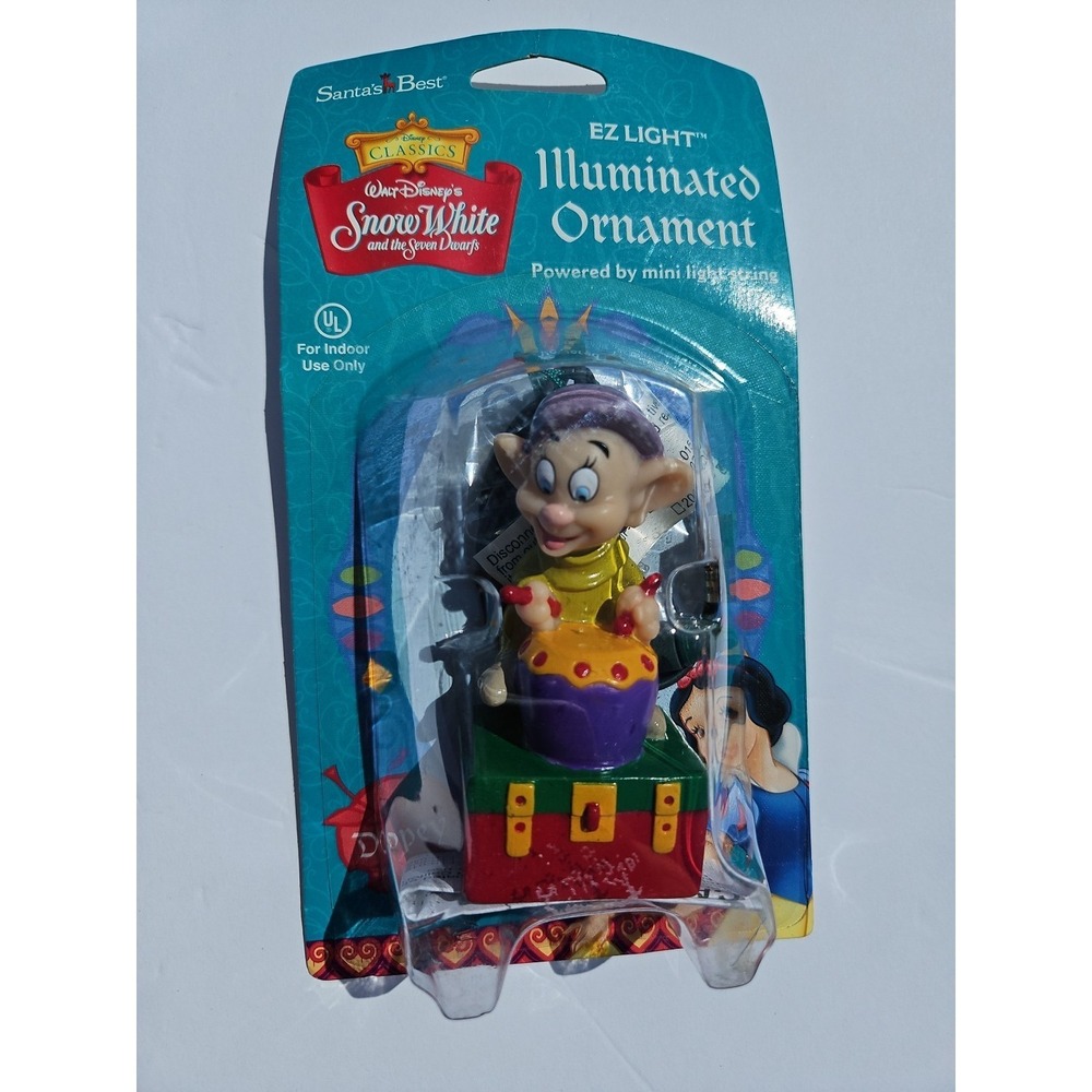 Vintage 2000 Santa's Best EZ Light Illuminated Ornament "Dopey"